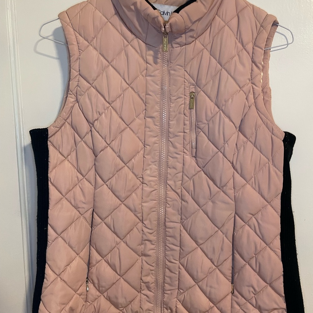 Calvin Klein Collection Pink Quilted Vest